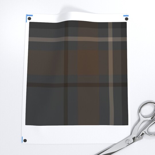 Vintage Brown Plaid Retro Grey Librarian Witchy Tartan Check Dark Academia Large Scale Custom Printed Fabric by Spoonflower Various Fabrics by the Yard or Fat Quarter